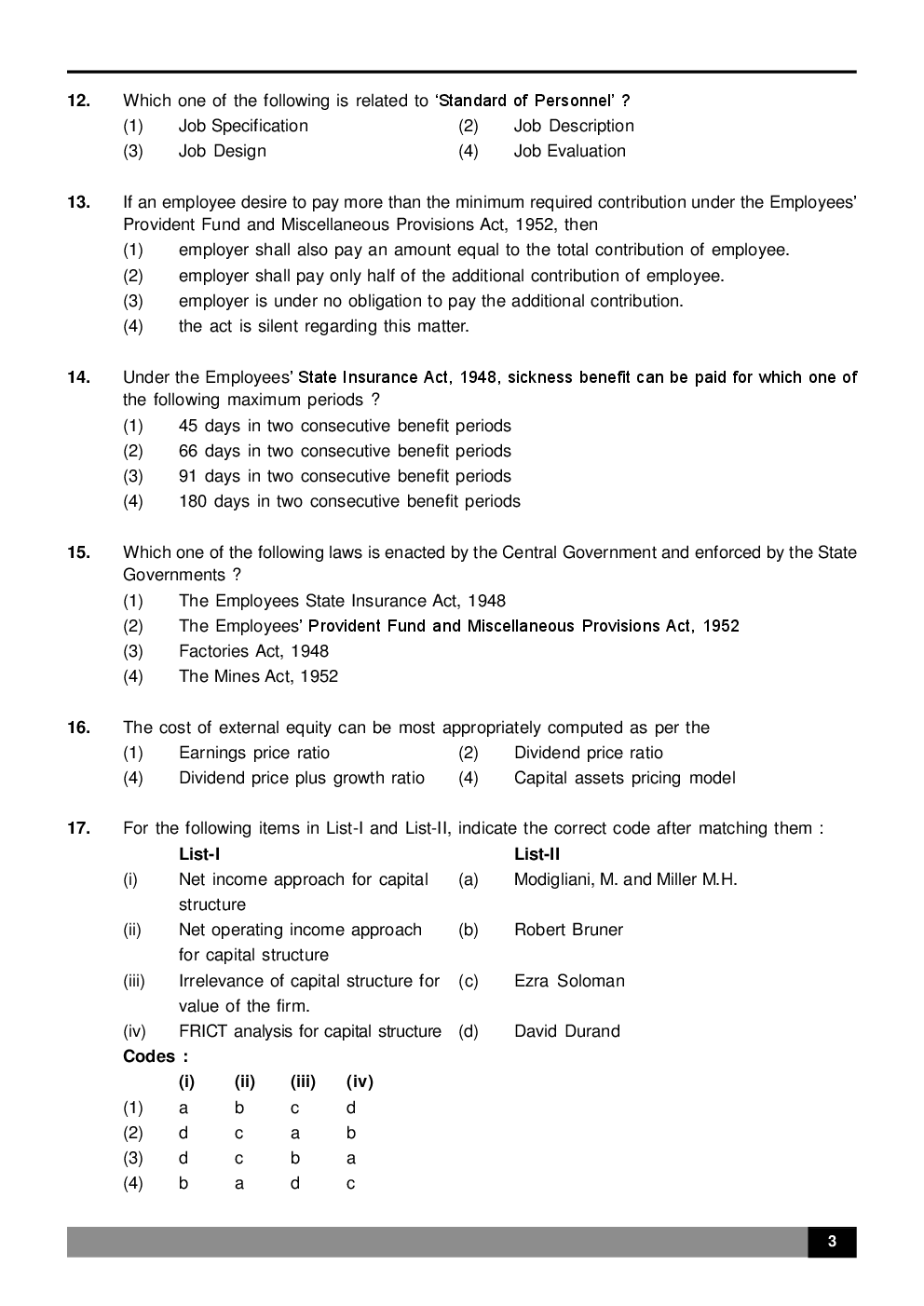UGC NET Management Solved Previous Year Question Paper II And III For 2016-17 - Page 5