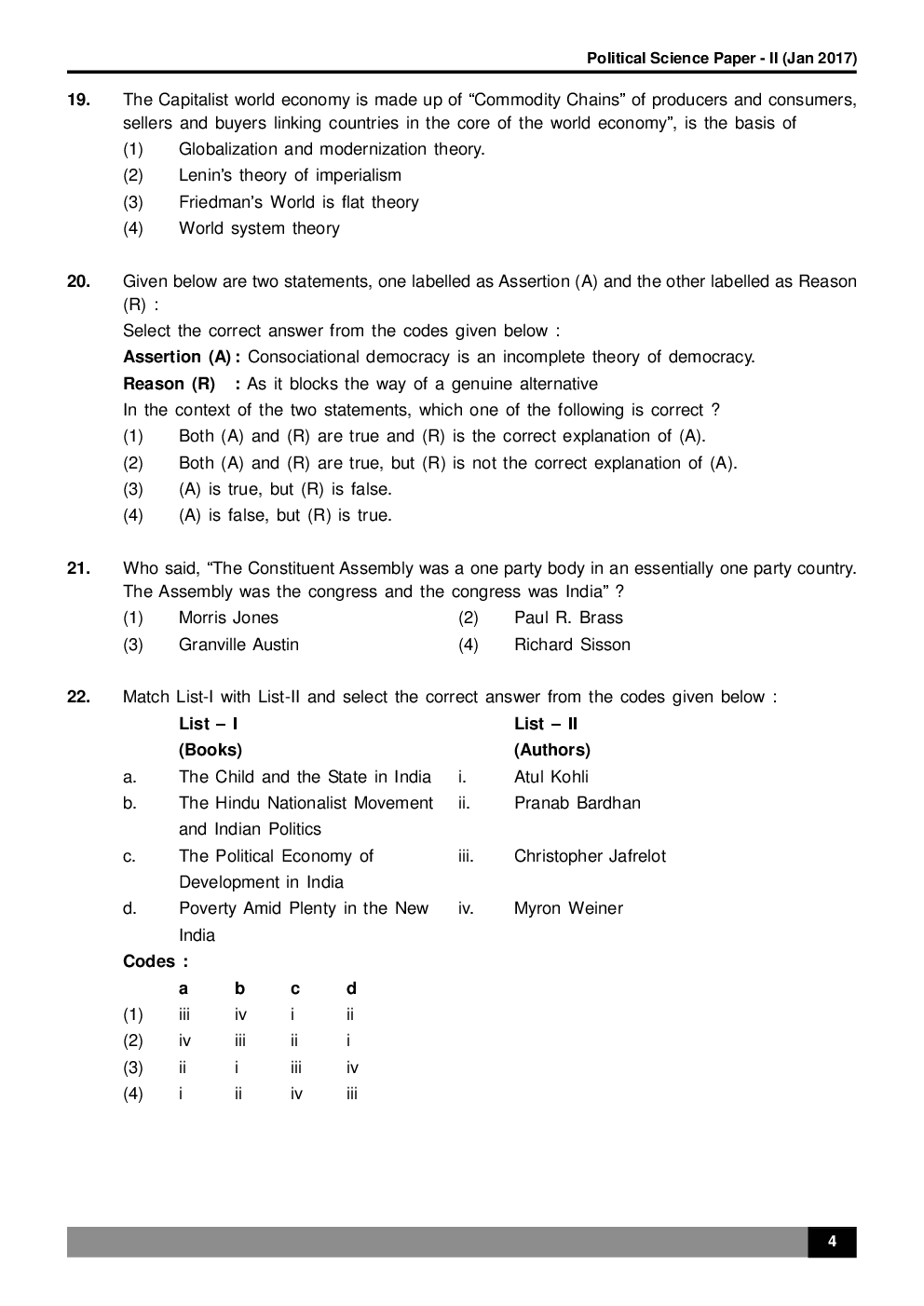 UGC NET Political Science Solved Previous Year Question Paper II And III For 2016-17 - Page 5
