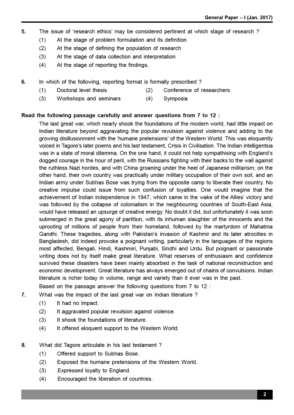 UGC NET Solved General Paper I For 2016-17 - Page 3
