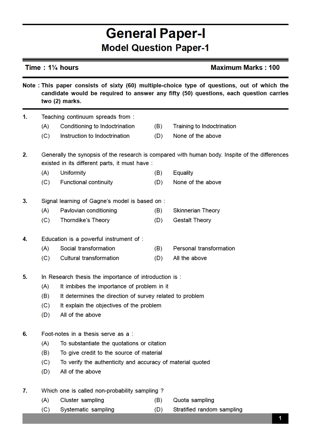 UGC NET Solved Model Question Paper And Theory Content For Commerce - Page 2