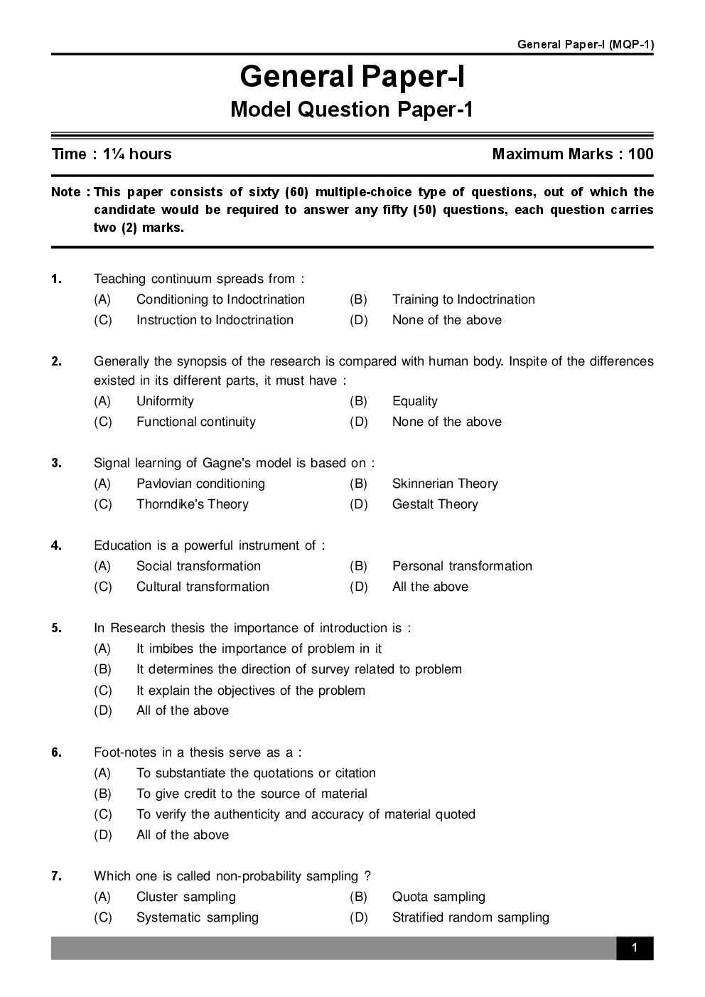 UGC NET Solved Model Question Paper And Theory Content For Political Science - Page 2