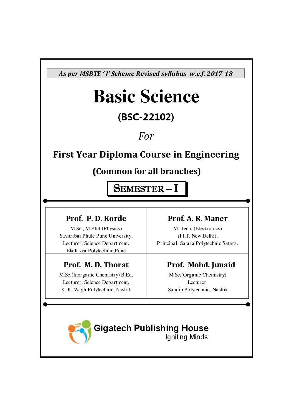 Basic Science Semester I (Common for all branches) - Page 2