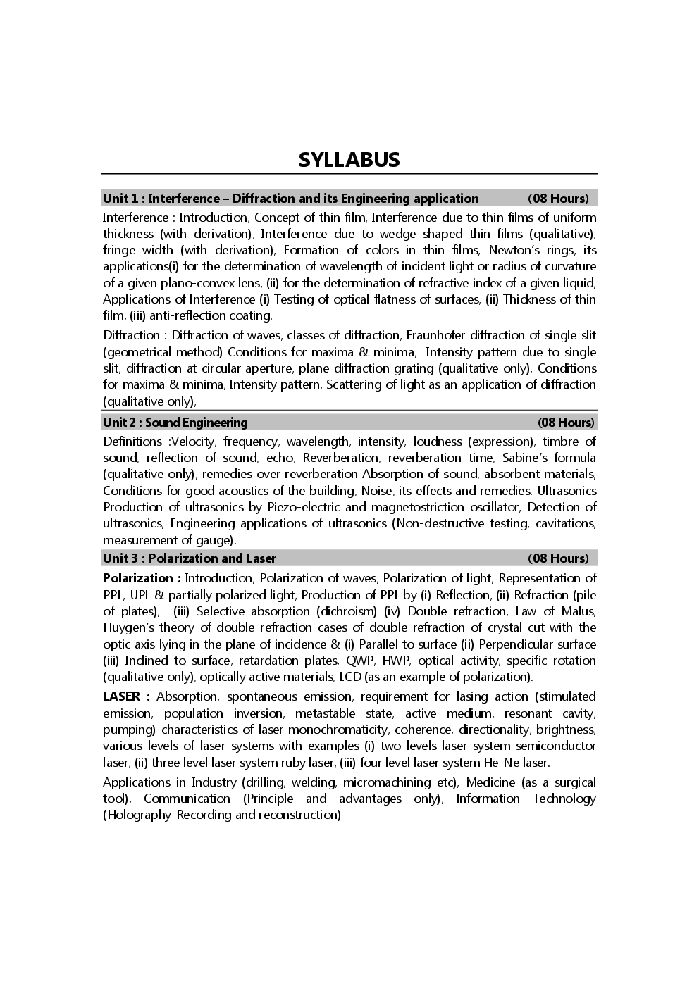 Engineering Physics Semester I And II (Common for all branches) - Page 5