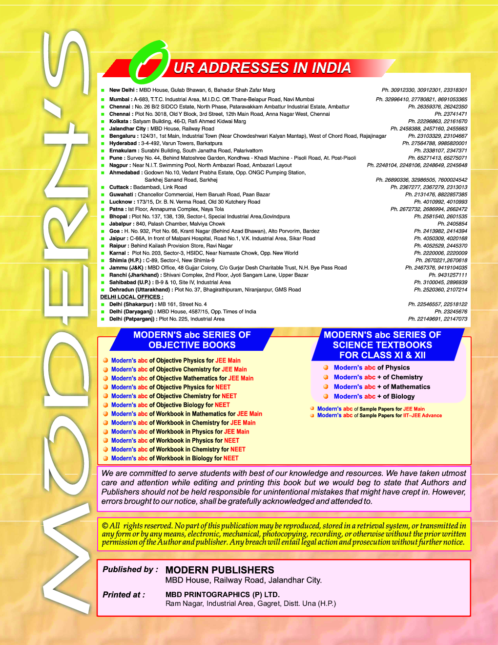 Moderns ABC Of Objective Chemistry For NEET Part-1 - Page 3