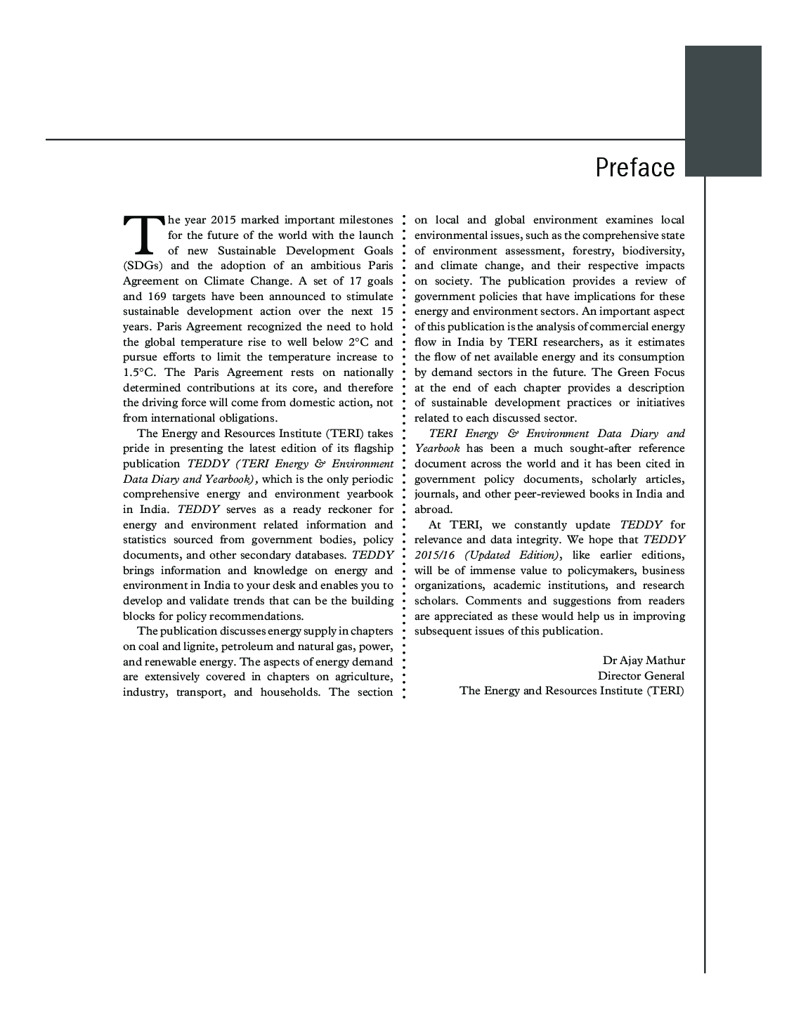 Teri Energy & Environment Data Diary And Yearbook (2015 /16) - Page 4