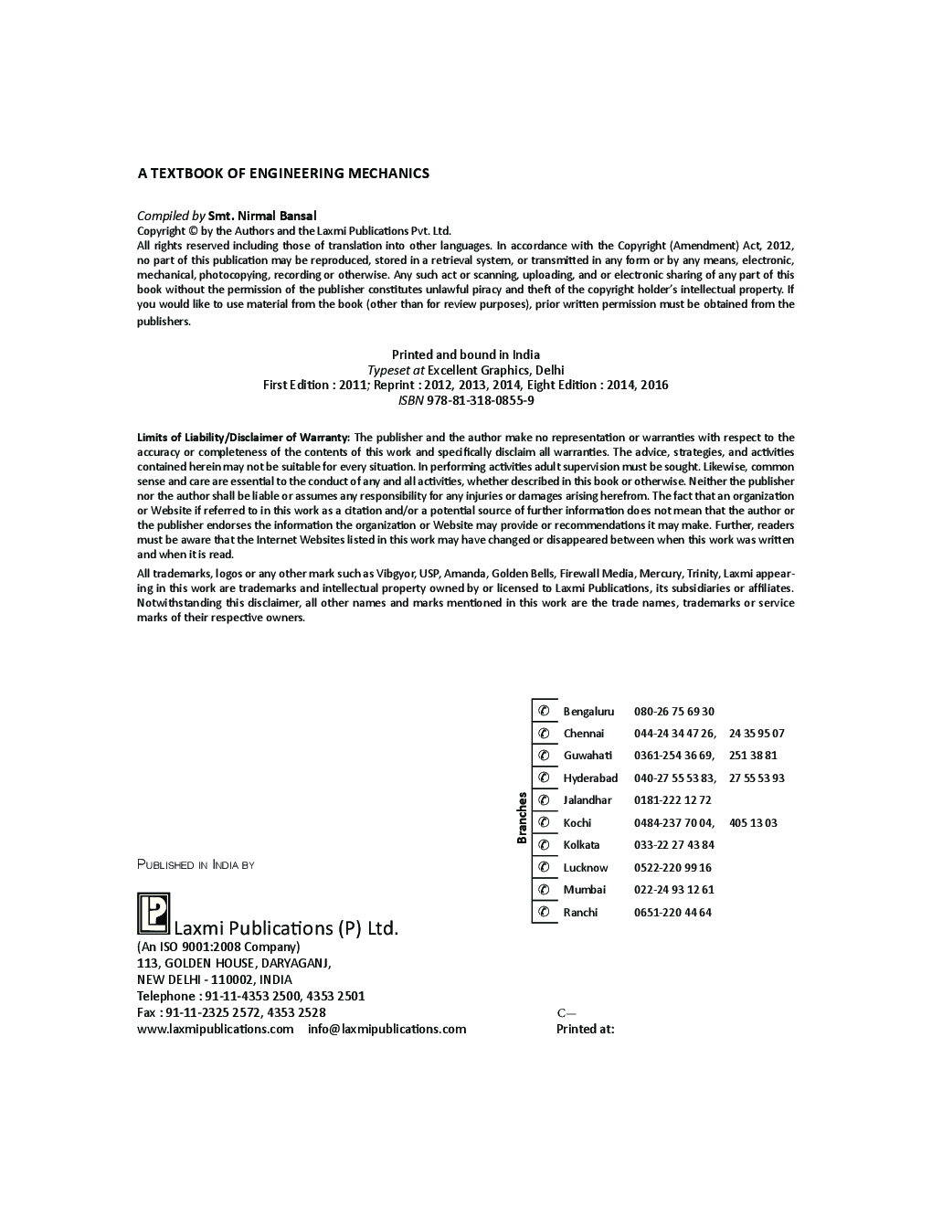 A Textbook Of Engeneering Mechanics (Gautam Buddh Technical University) Lucknow - Page 5