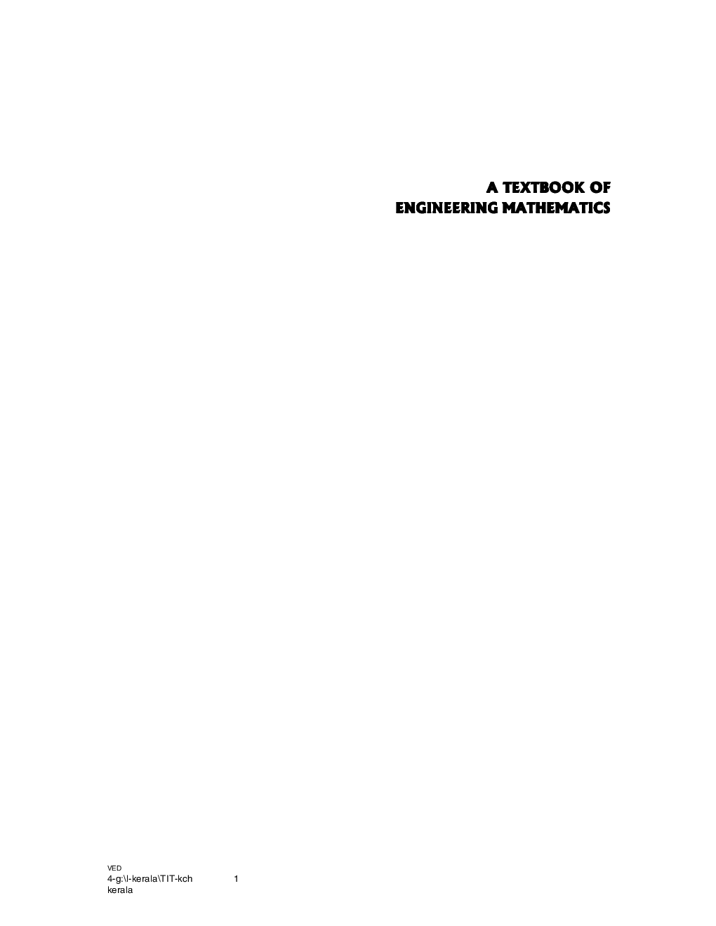 A Textbook Of Engineering Mathematics Sem-I & II (Cochin University of Science And Techmology) Kerla - Page 2