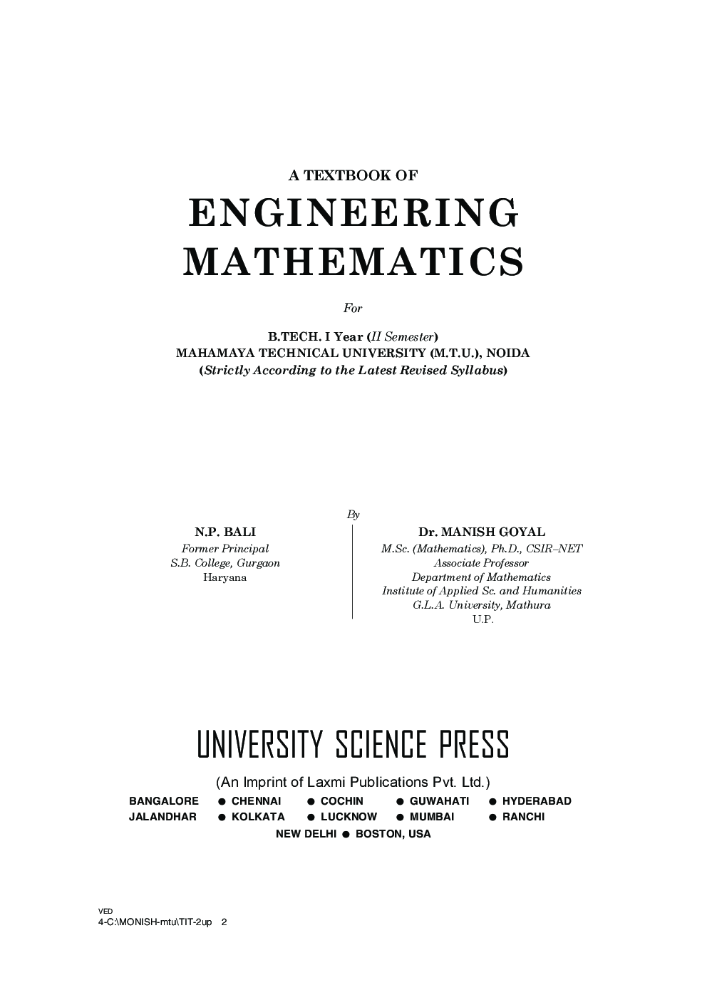 A Textbook Of Engineering Mathematics  Sem II (MTU) Noida - Page 4