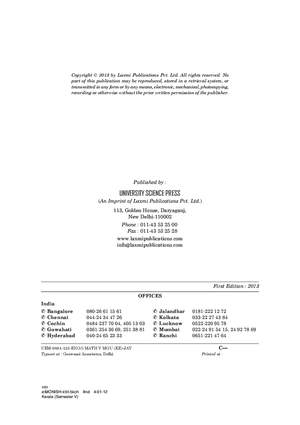 A Textbook Of Engineering Mathematics Semester-V (MGU, Kottayam) Kerla (For CS & IT) - Page 5