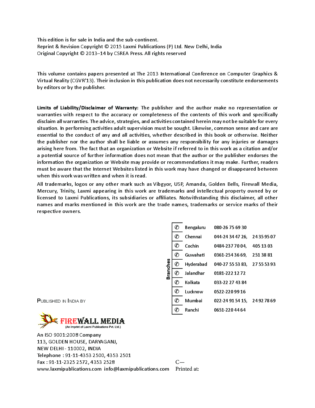 Conference On  Computer Graphics And Virtual Reality  - Page 4