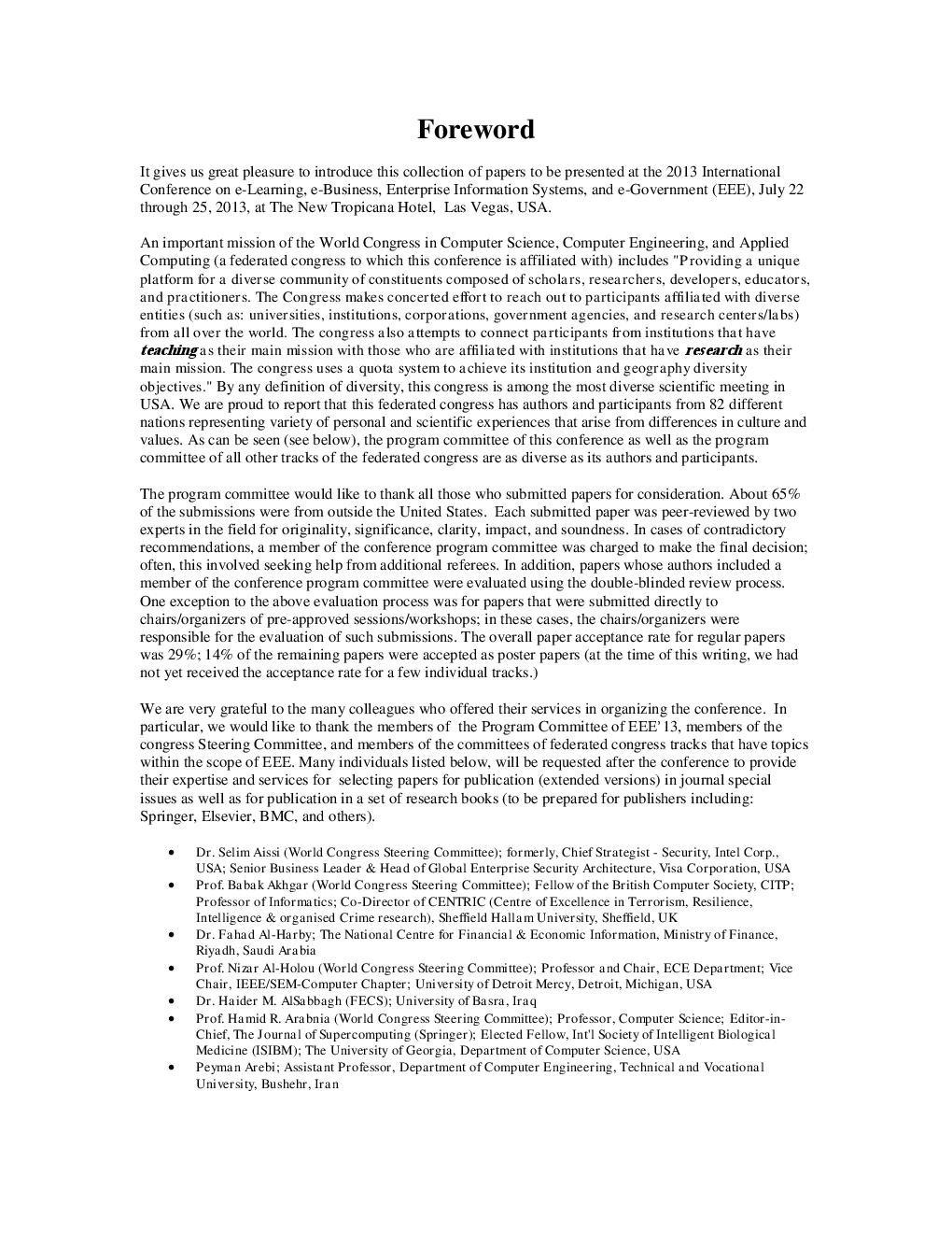 Conference On E-Learning, E-Business, Enterprise Information Systems And E-Government - Page 5