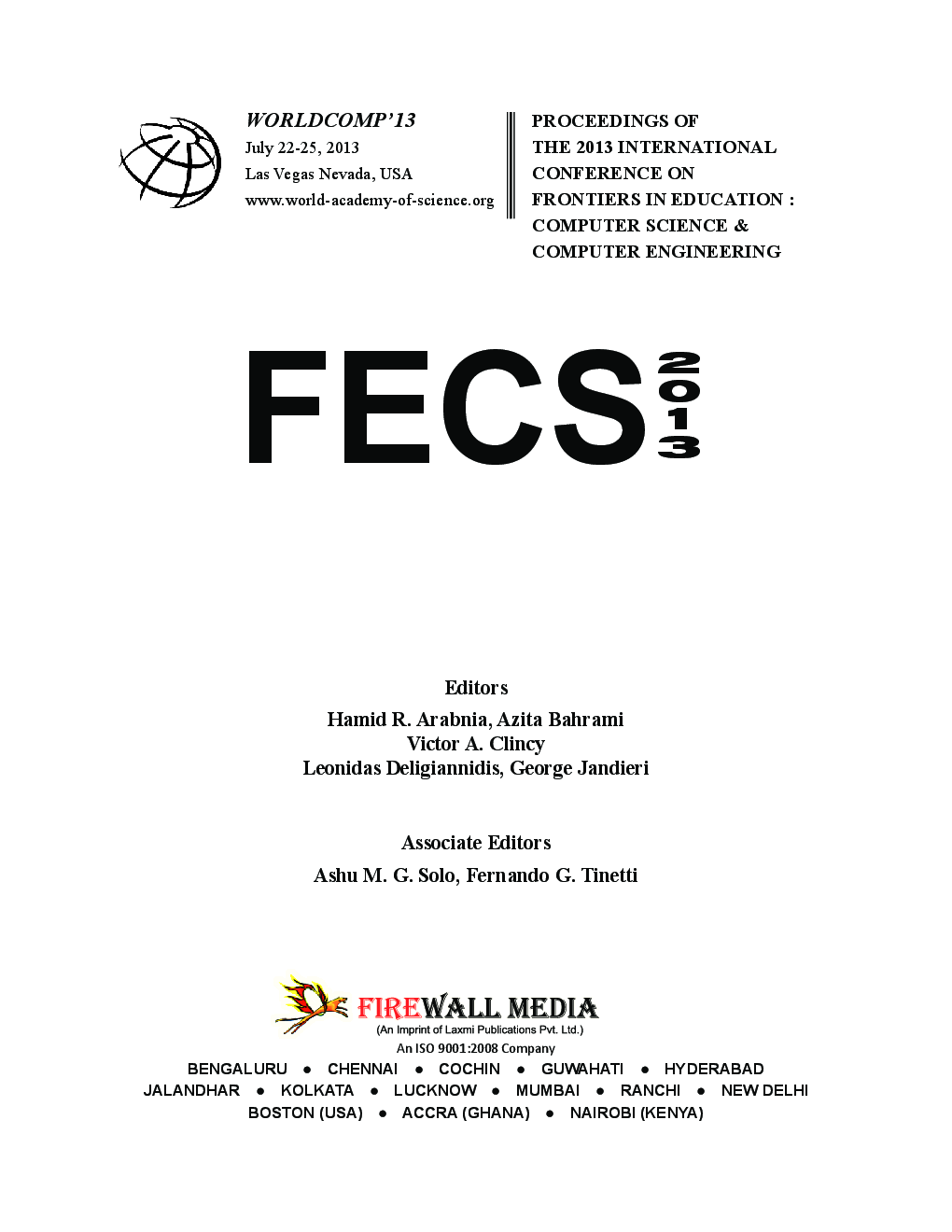 Conference On Frontiers In Education Computer Science And Computer Engineering (FECS_2013) - Page 3