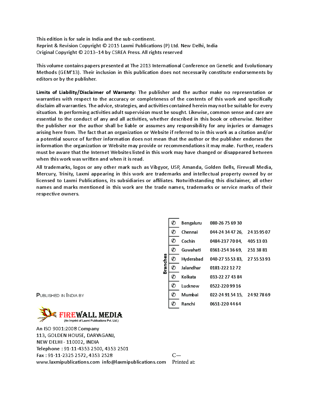 Conference On Genetic And Evolutionary Methods  - Page 4