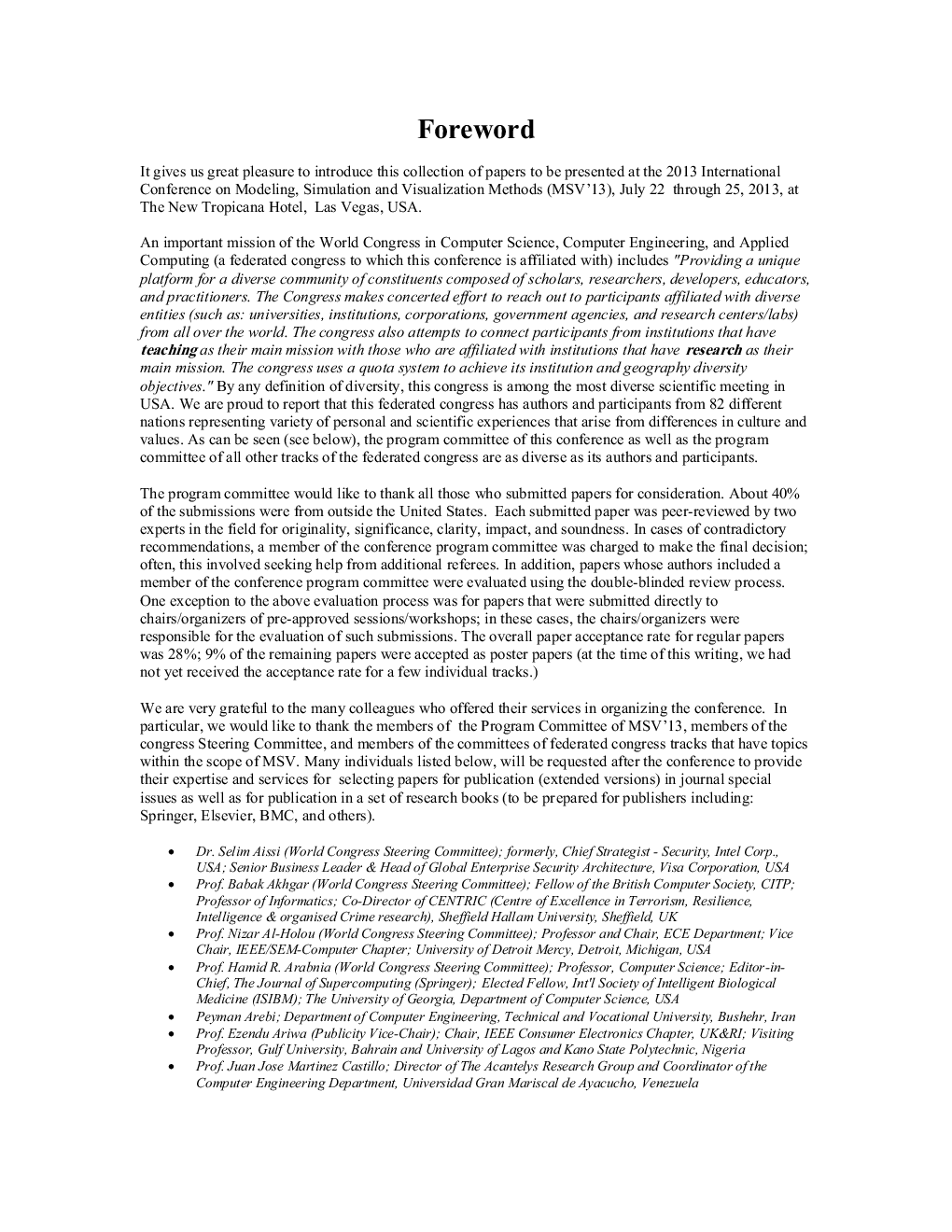 Conference On Modeling Simulation & Visualization Methods - Page 5