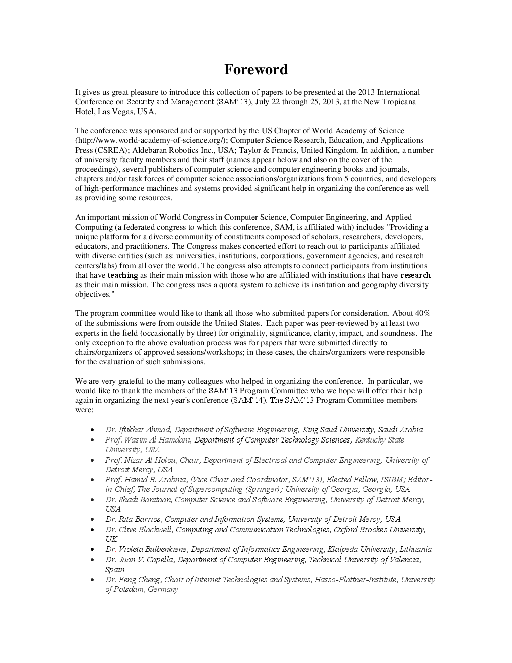 Conference On Security And Management  - Page 5