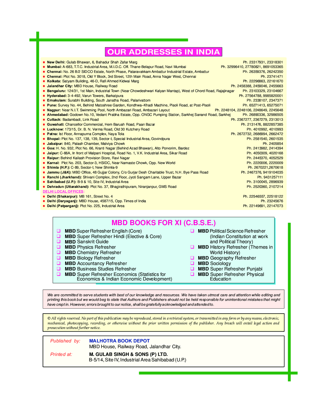 MBD Super Refresher English Core Class-XI CBSE /NCERT - Page 3