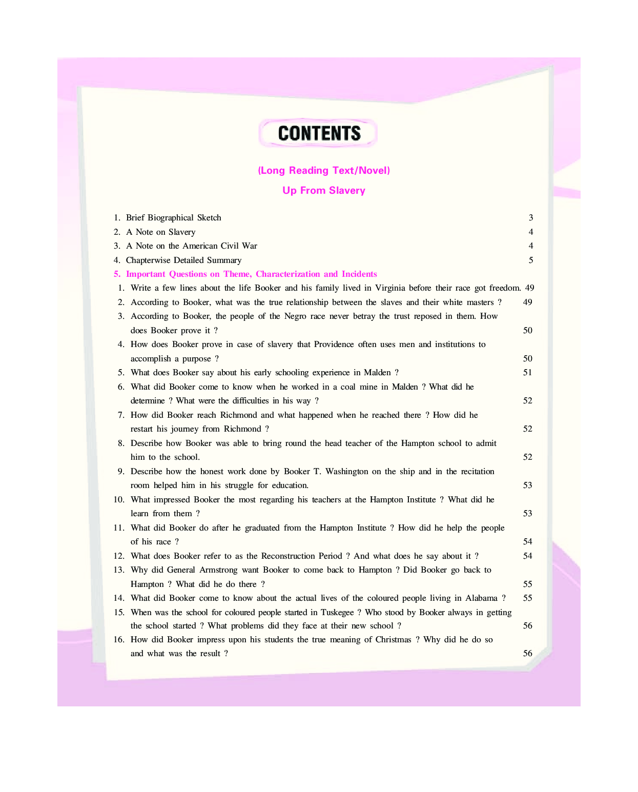 MBD Super Refresher English Core Up From Slavery Class-XI CBSE - Page 4