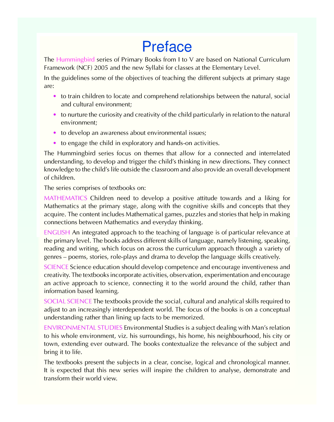 Humming Bird Environmental Studies-1    - Page 3