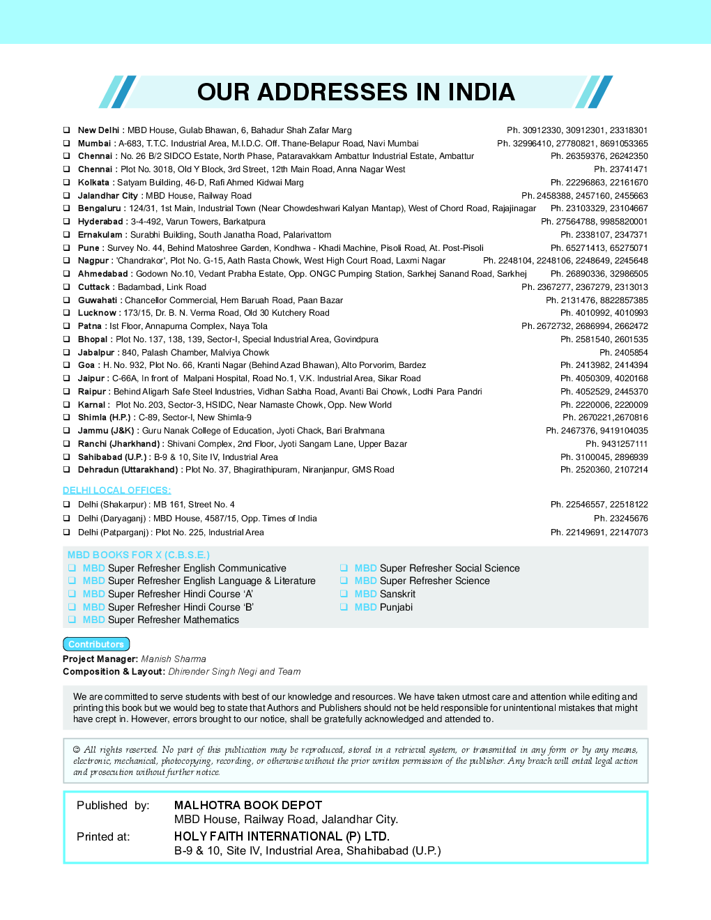 10 exam pdf class kit Super Science X CBSE Refresher Class Term I Download MBD