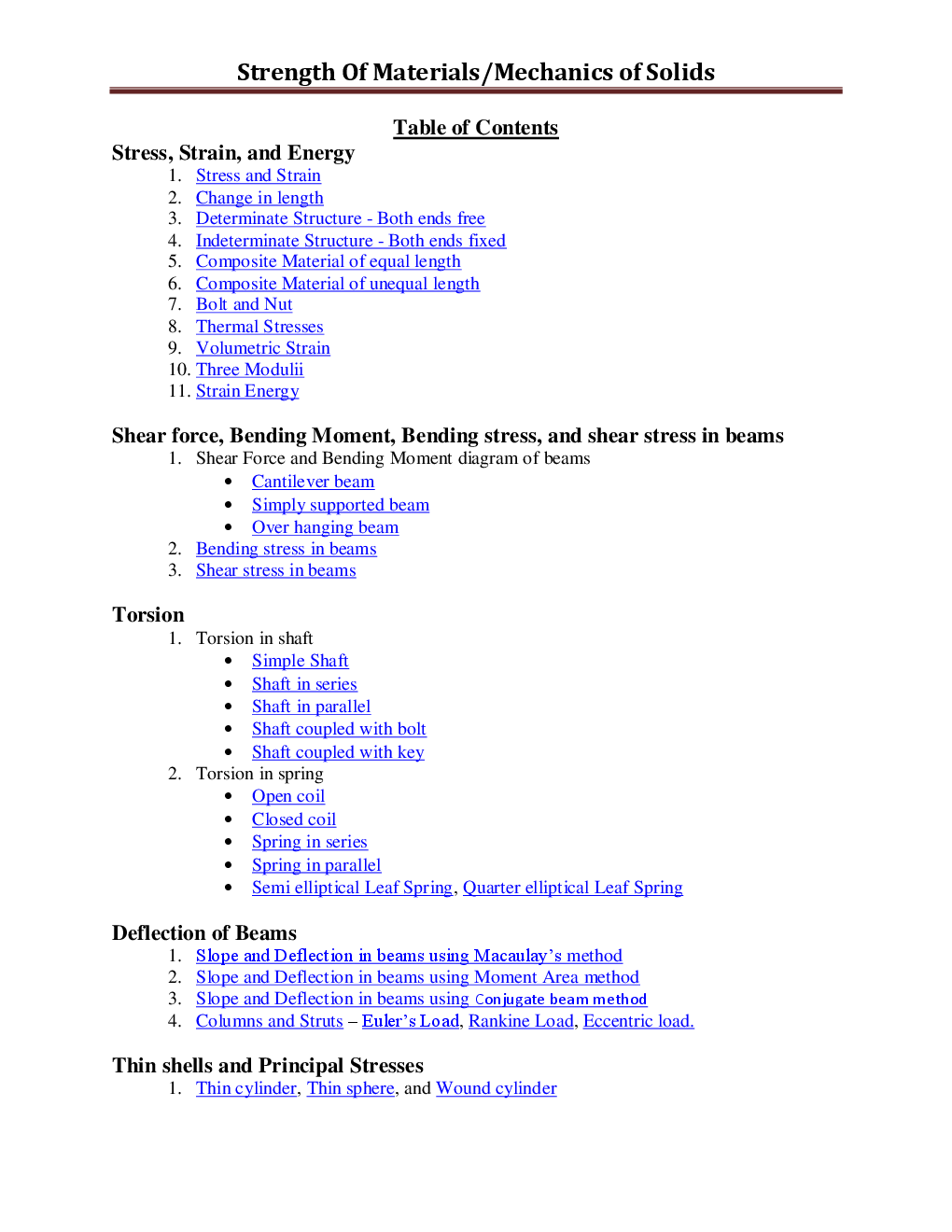 GATE Study Material For Strength Of Materials Mechanics Of Solids - Page 2