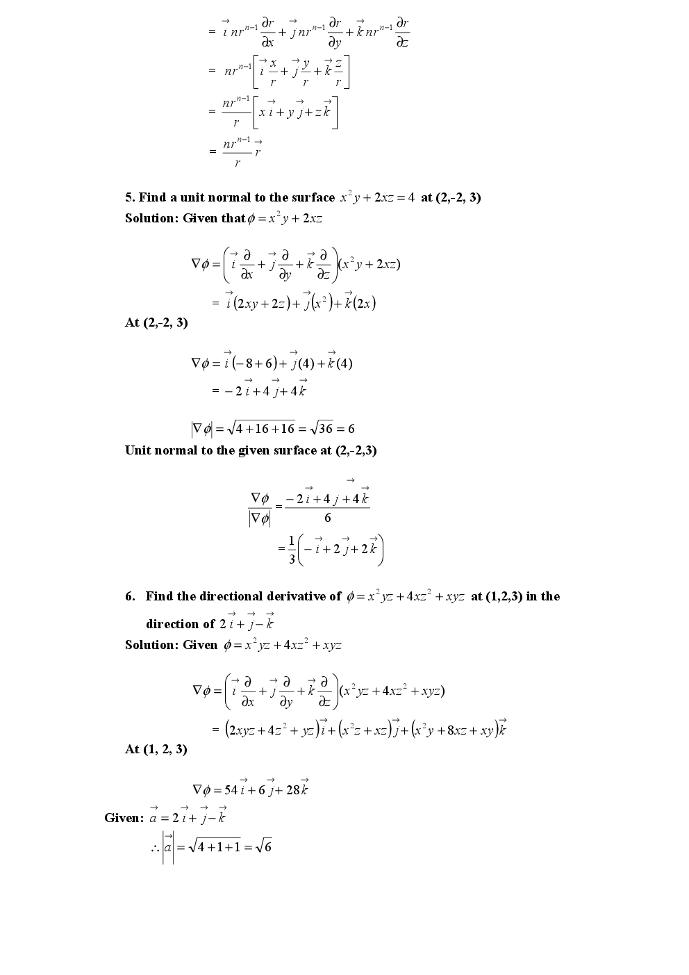 GATE Solved Questions For Ordinary Differential Equations And Vector Calculus - Page 5