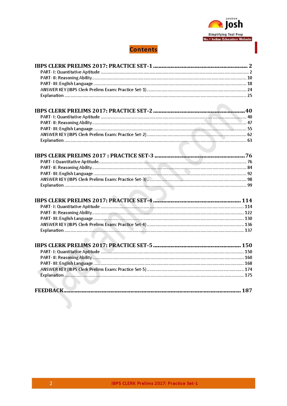 IBPS Clerk Prelims 5 Practice Sets Ebook - Page 2