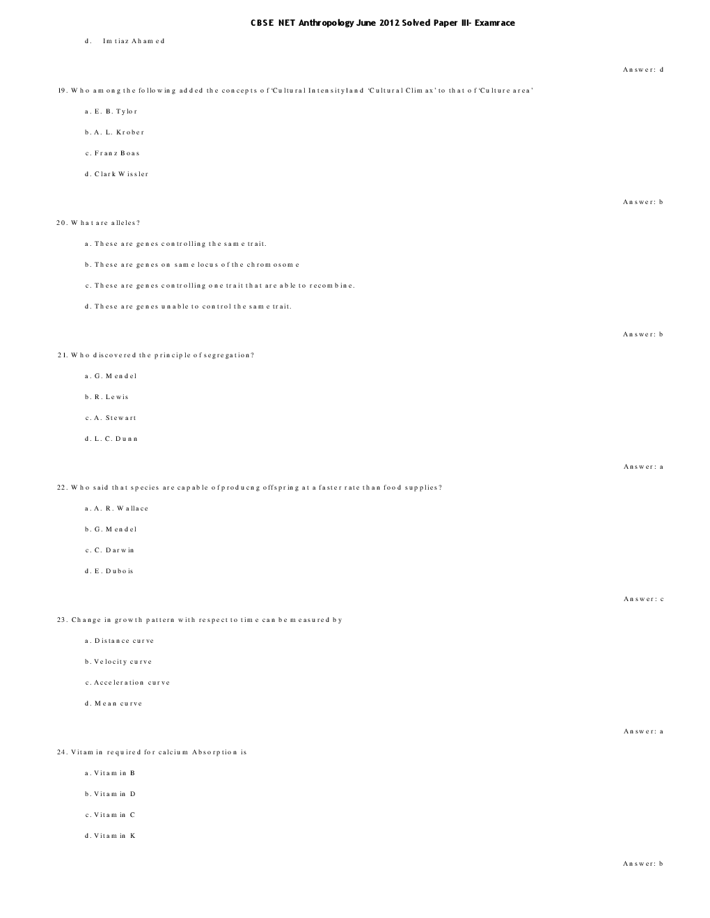 CBSE UGC NET Previous Year 2012-13 Solved Question Papers Anthropology Paper-III (June-Dec) - Page 5