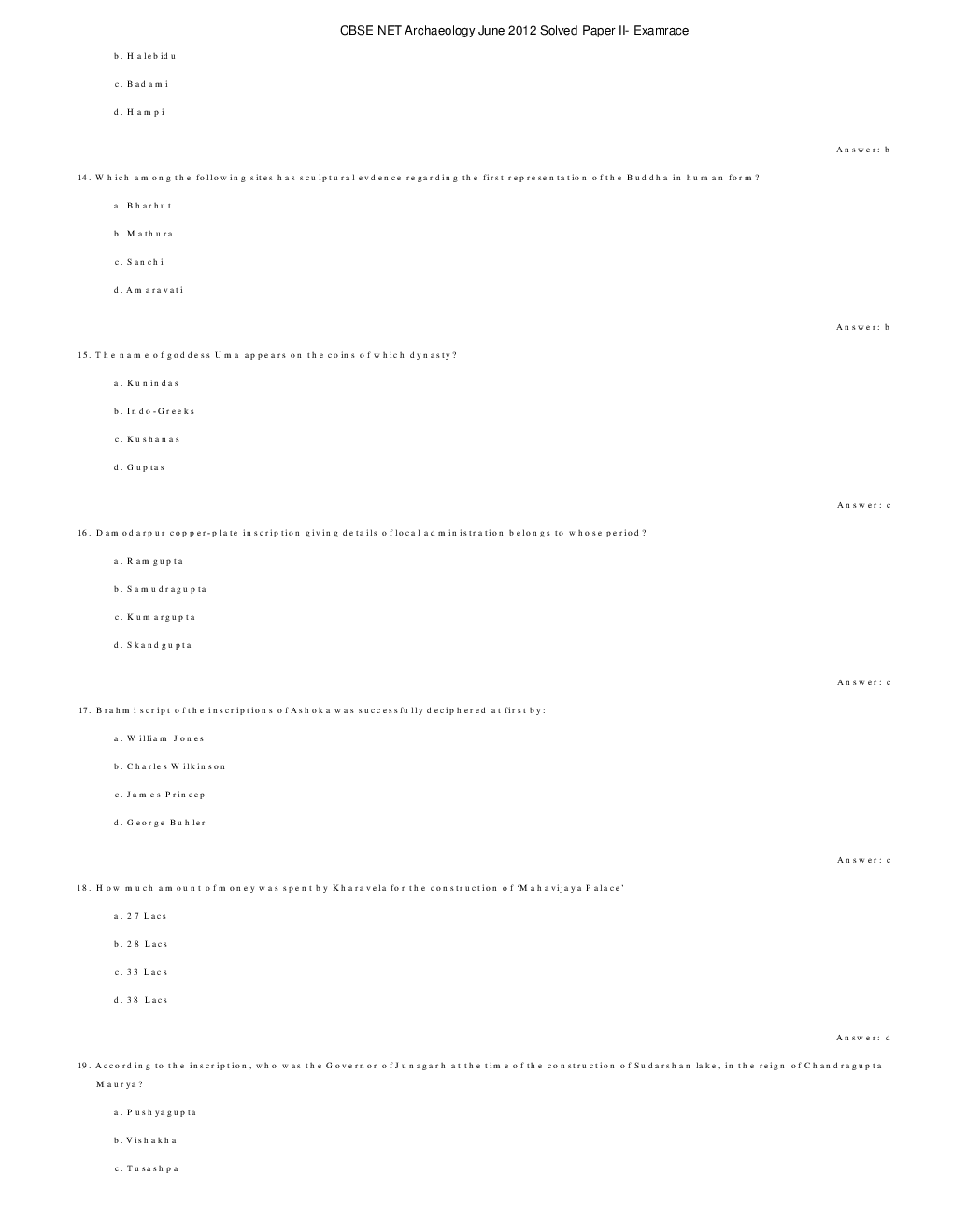 CBSE UGC NET Previous Year 2012-13 Solved Question Papers Archaeology Paper-II (June-Dec) - Page 4