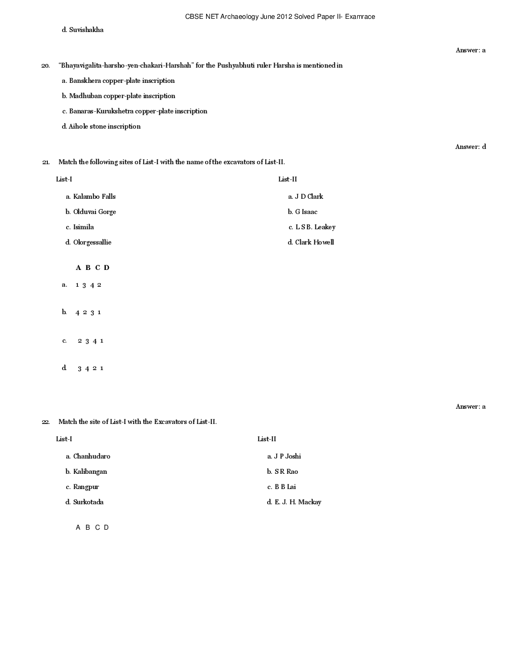 CBSE UGC NET Previous Year 2012-13 Solved Question Papers Archaeology Paper-II (June-Dec) - Page 5