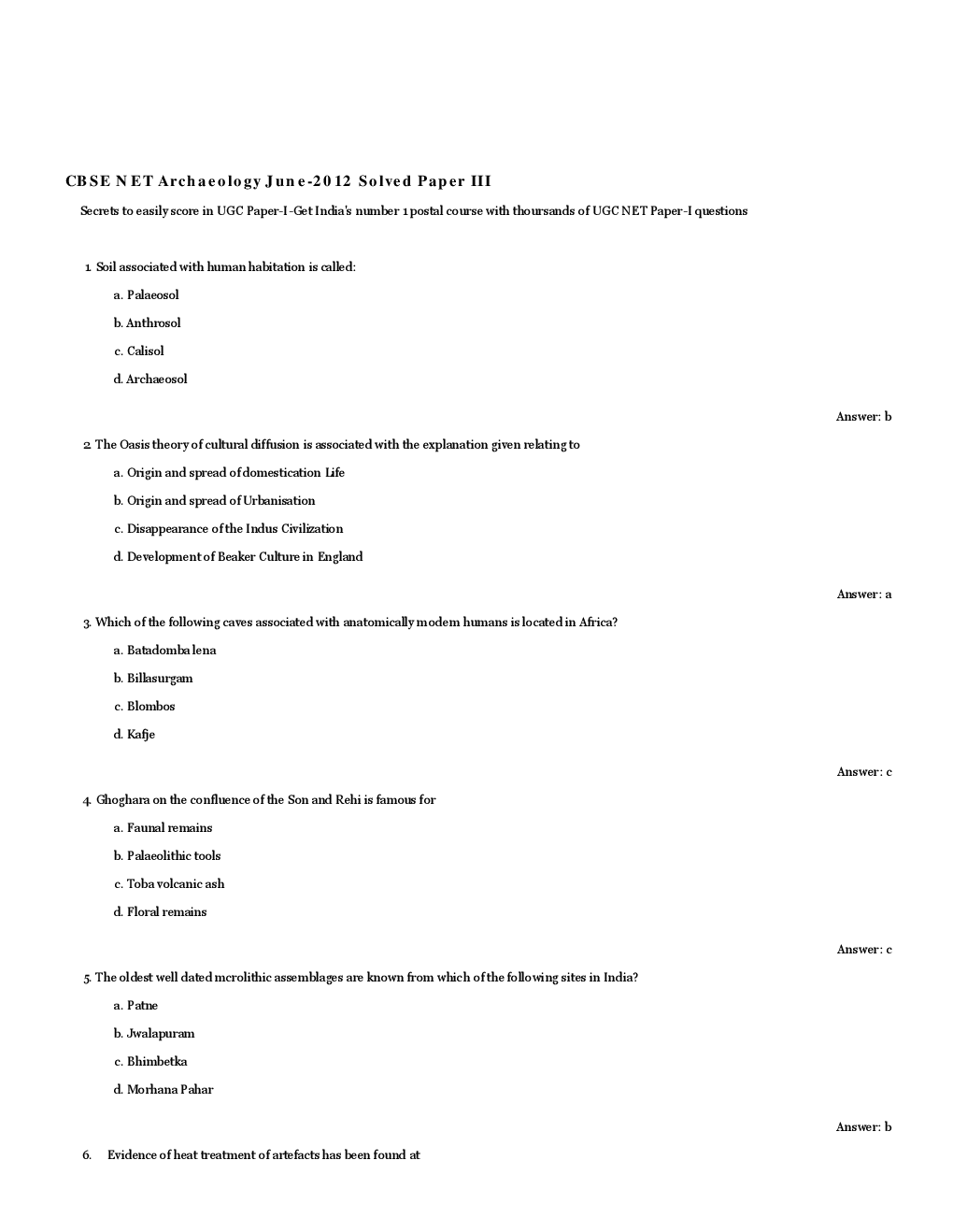 CBSE UGC NET Previous Year 2012-13 Solved Question Papers Archaeology Paper-III (June-Dec) - Page 2