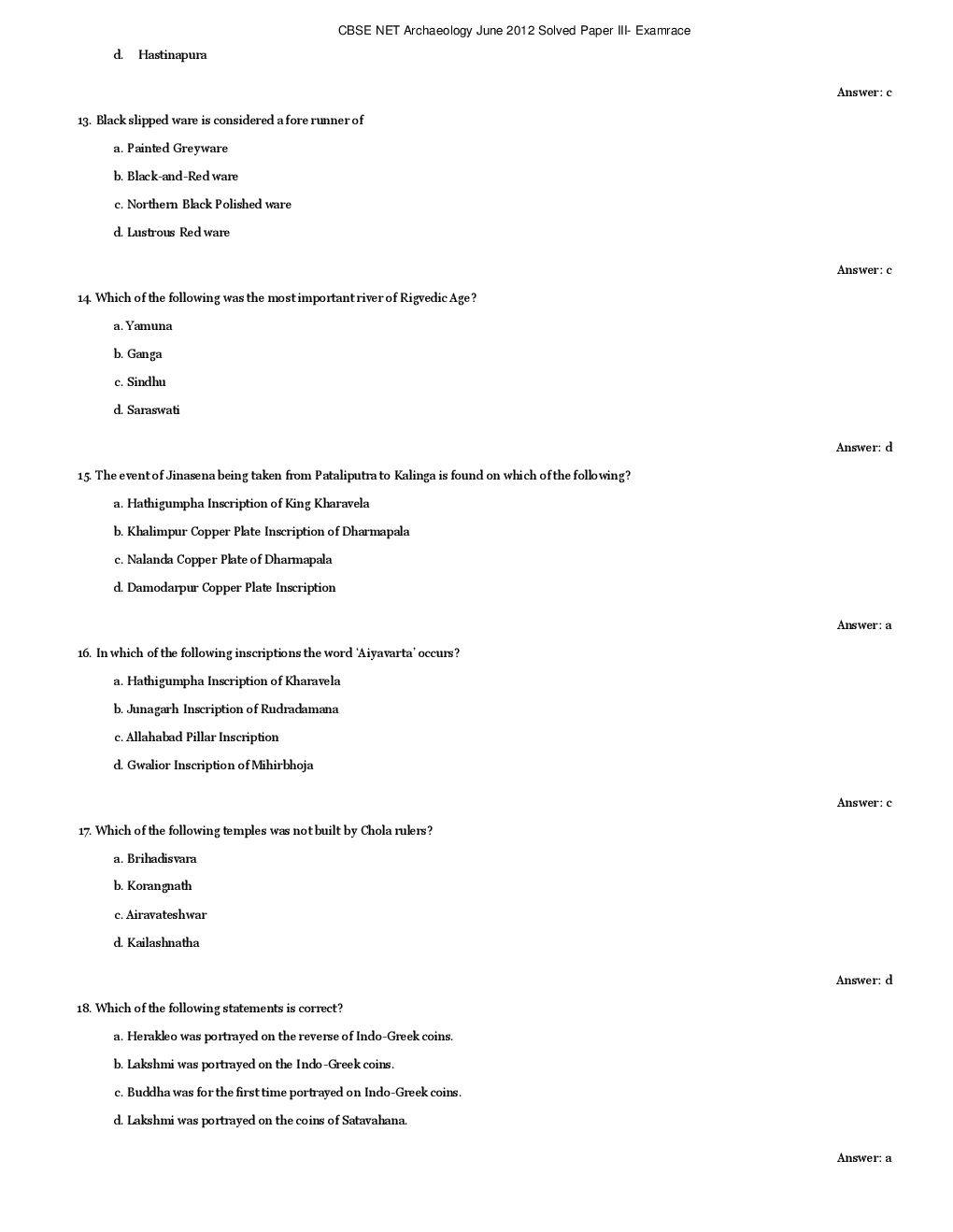 CBSE UGC NET Previous Year 2012-13 Solved Question Papers Archaeology Paper-III (June-Dec) - Page 4