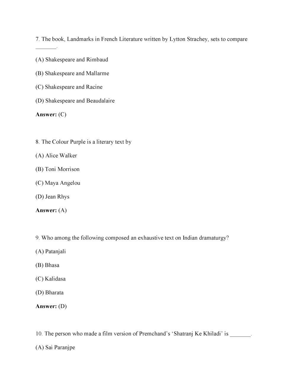 CBSE UGC NET Previous Year 2012-13 Solved Question Papers Comparative Literature Paper-III (June-Dec) - Page 4