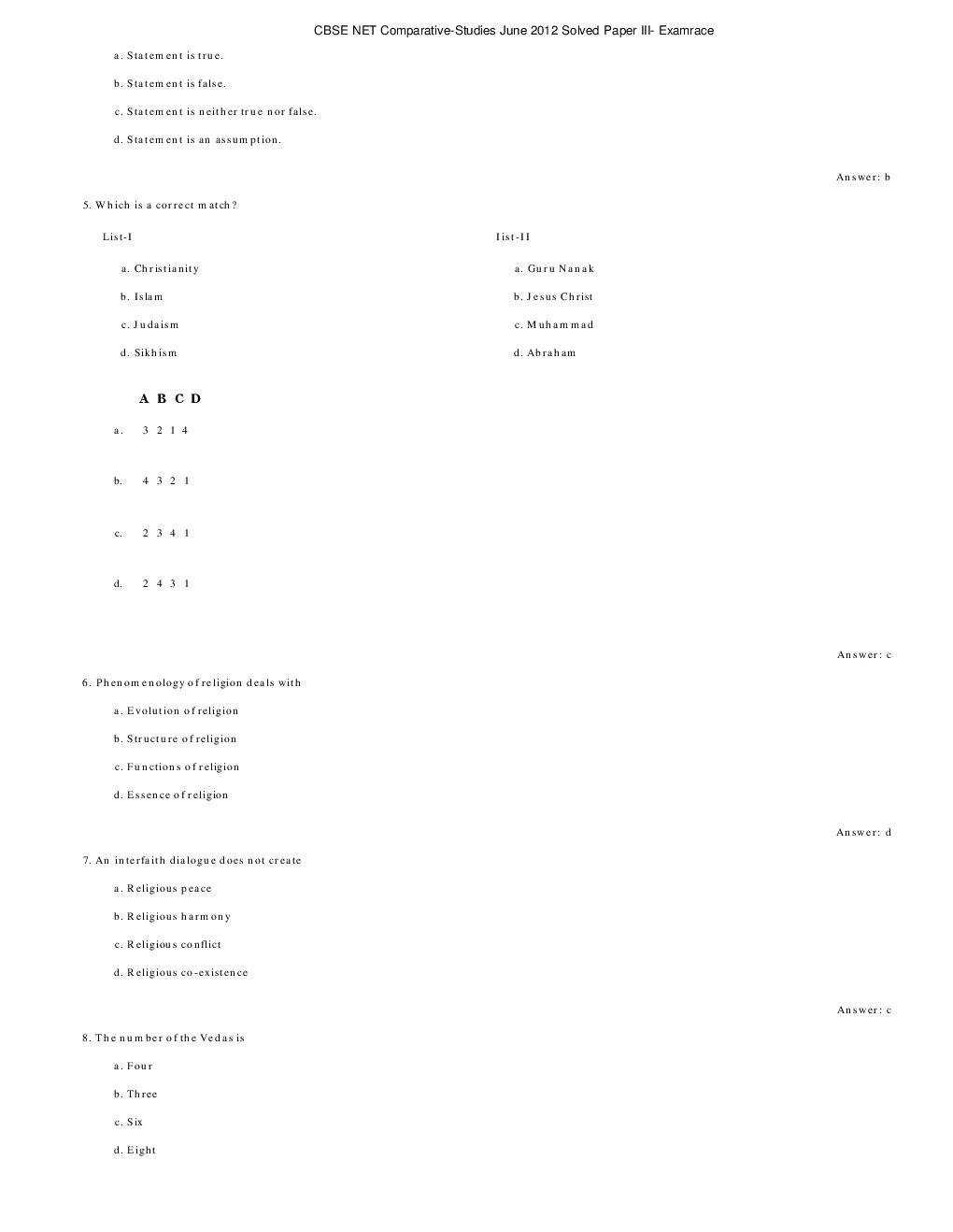 CBSE UGC NET Previous Year 2012-13 Solved Question Papers Comparative-Studies Paper-III (June-Dec) - Page 4