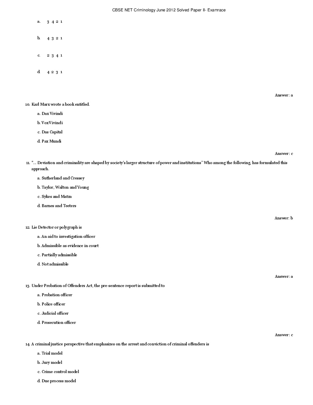 CBSE UGC NET Previous Year 2012-13 Solved Question Papers Criminology Paper-II (June-Dec) - Page 4