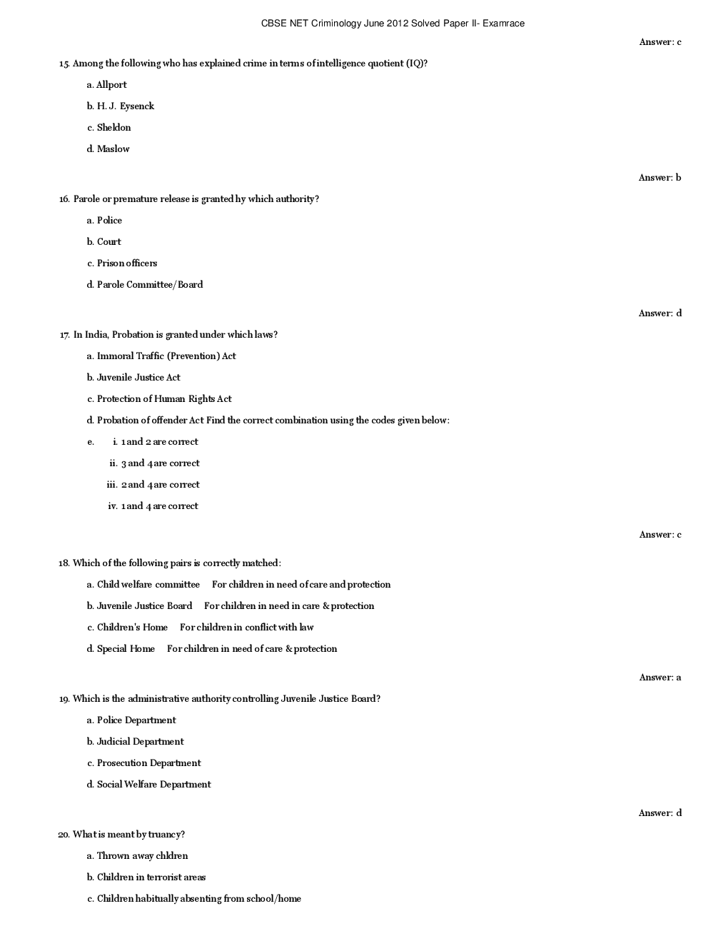 CBSE UGC NET Previous Year 2012-13 Solved Question Papers Criminology Paper-II (June-Dec) - Page 5