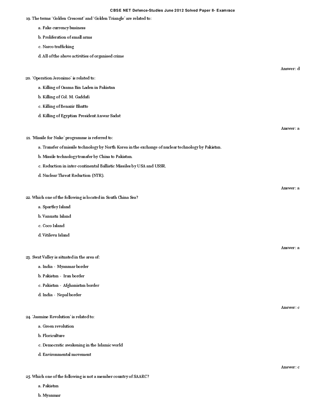 CBSE UGC NET Previous Year 2012-13 Solved Question Papers Defense-Studies Paper-II (June-Dec) - Page 5