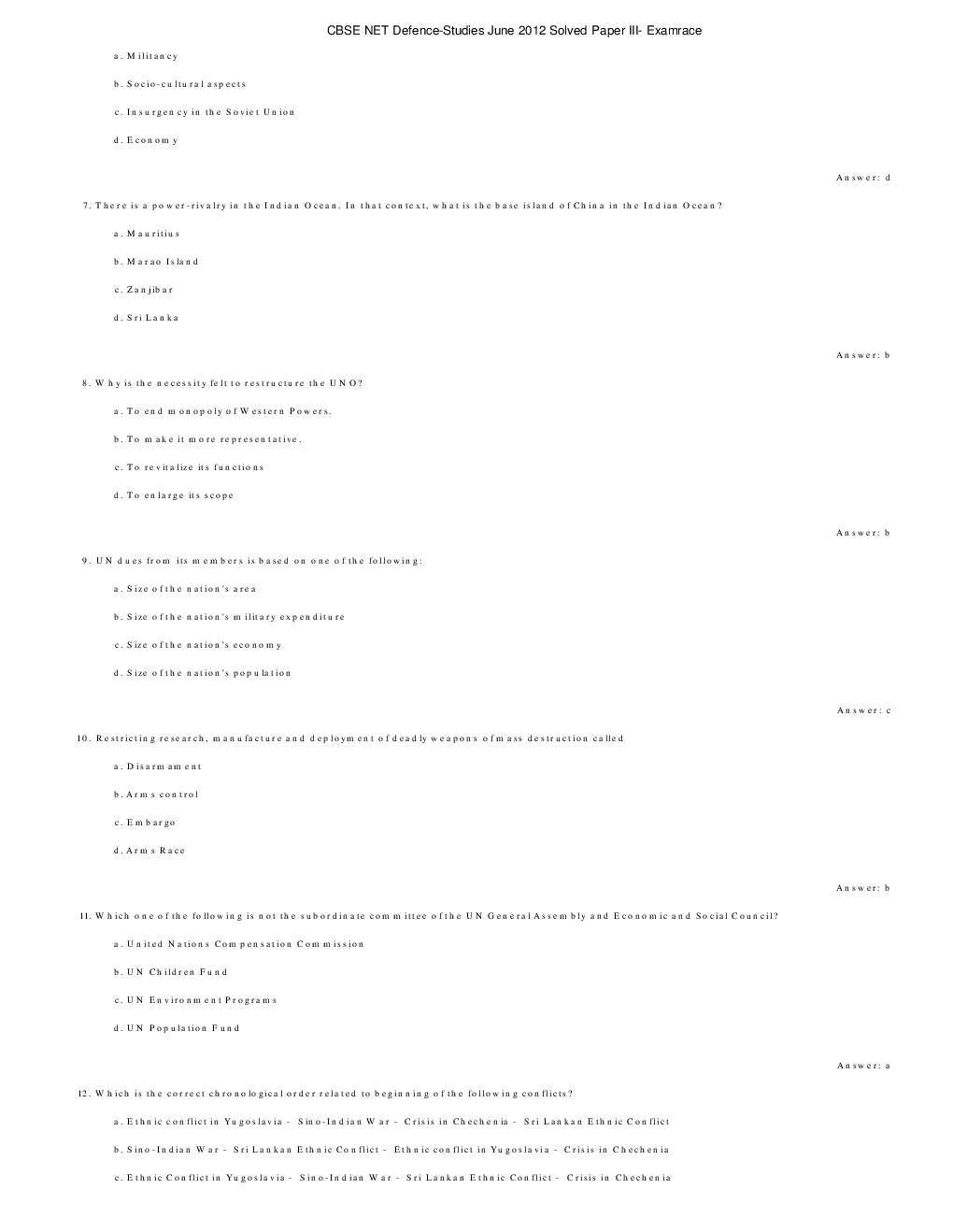 CBSE UGC NET Previous Year 2012-13 Solved Question Papers Defense-Studies Paper-III (June-Dec) - Page 3