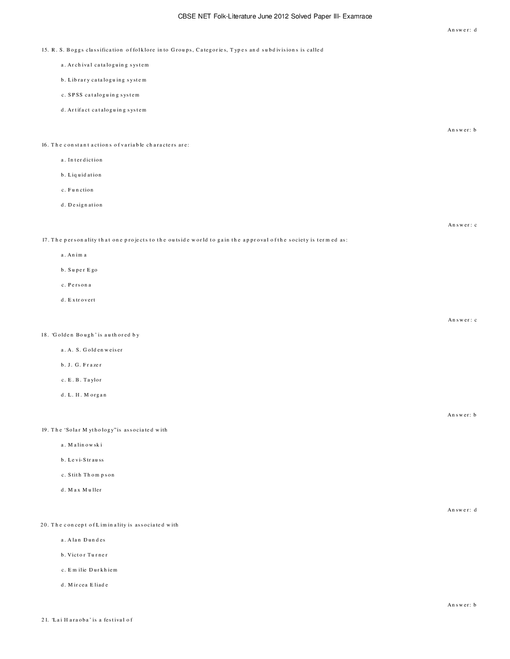 CBSE UGC NET Previous Year 2012-13 Solved Question Papers Folk-Literature Paper-III (June-Dec) - Page 5