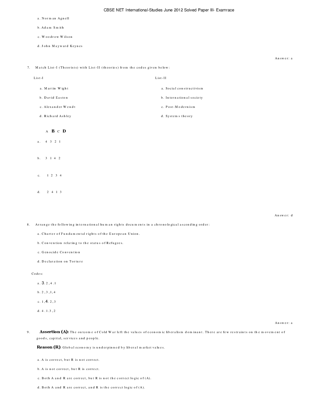 CBSE UGC NET Previous Year 2012-13 Solved Question Papers International-Studies Paper-III (June-Dec) - Page 3