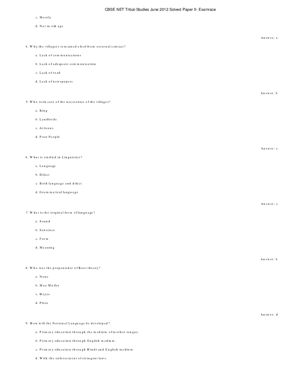 CBSE UGC NET Previous Year 2012-13 Solved Question Papers Tribal-Studies Paper-II (June-Dec) - Page 4