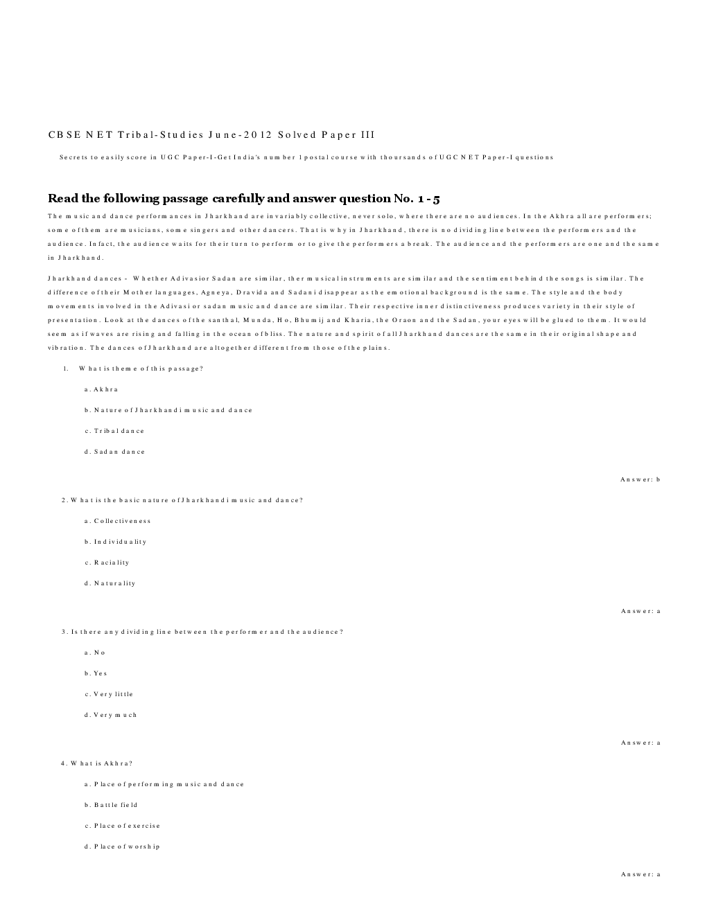 CBSE UGC NET Previous Year 2012-13 Solved Question Papers Tribal-Studies Paper-III (June-Dec) - Page 2