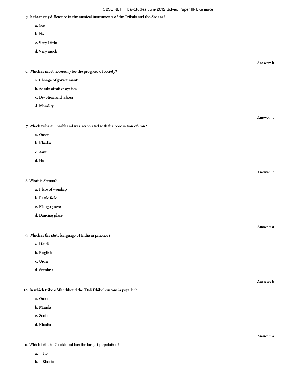 CBSE UGC NET Previous Year 2012-13 Solved Question Papers Tribal-Studies Paper-III (June-Dec) - Page 3