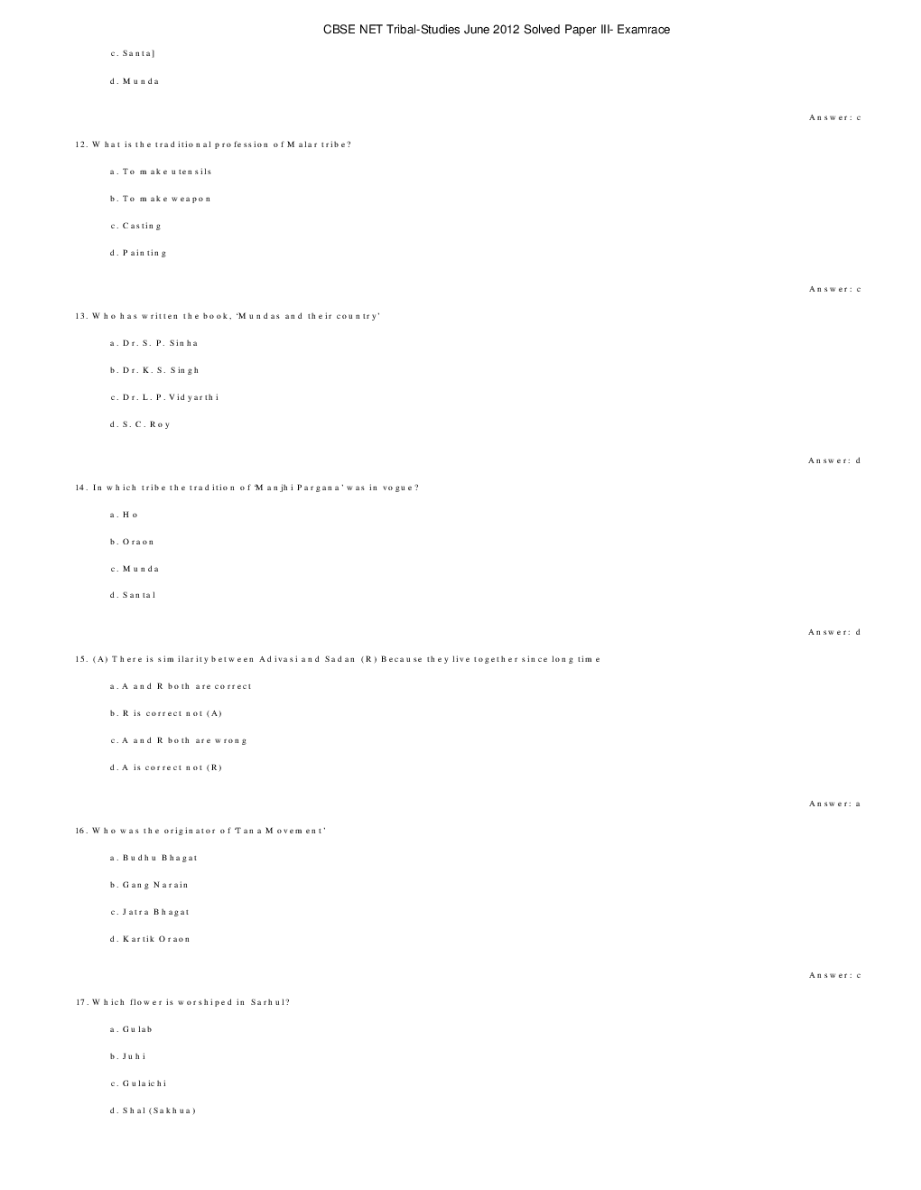 CBSE UGC NET Previous Year 2012-13 Solved Question Papers Tribal-Studies Paper-III (June-Dec) - Page 4