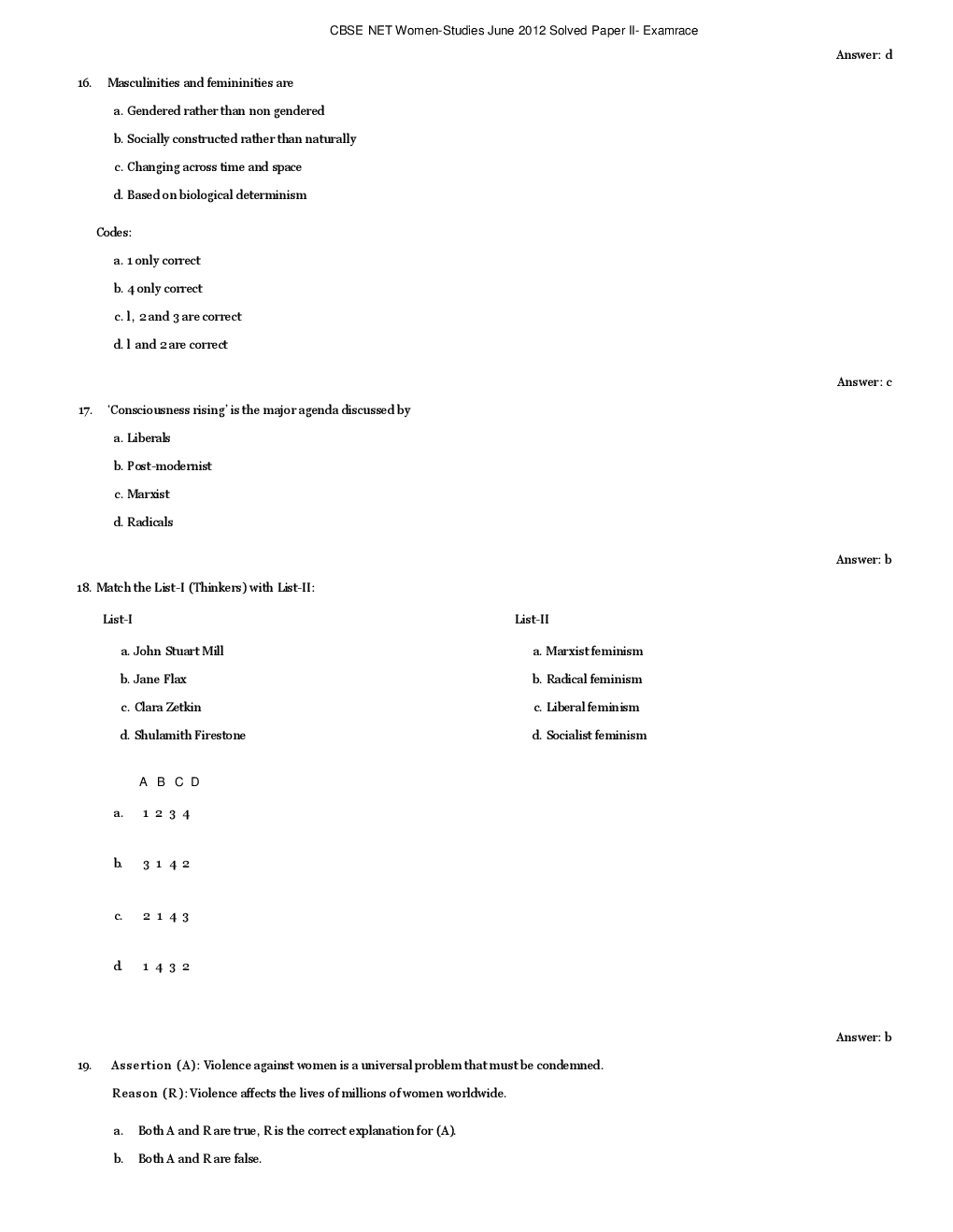 CBSE UGC NET Previous Year 2012-13 Solved Question Papers Women-Studies Paper-II (June-Dec) - Page 5