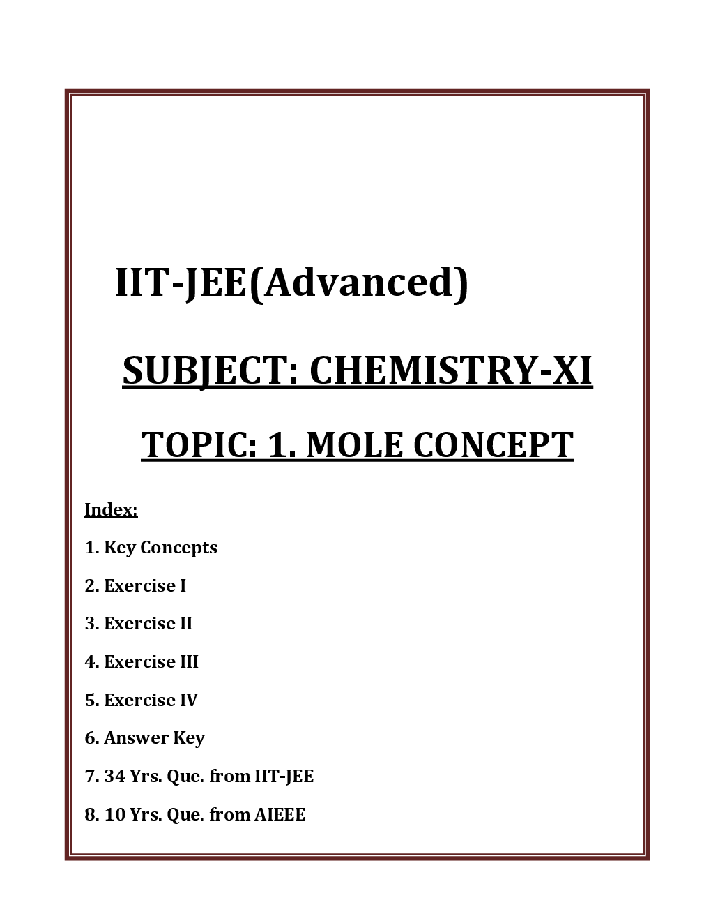 IIT-JEE Advanced CBSE Chemistry For Class-XI Advanced Study Material - Page 3