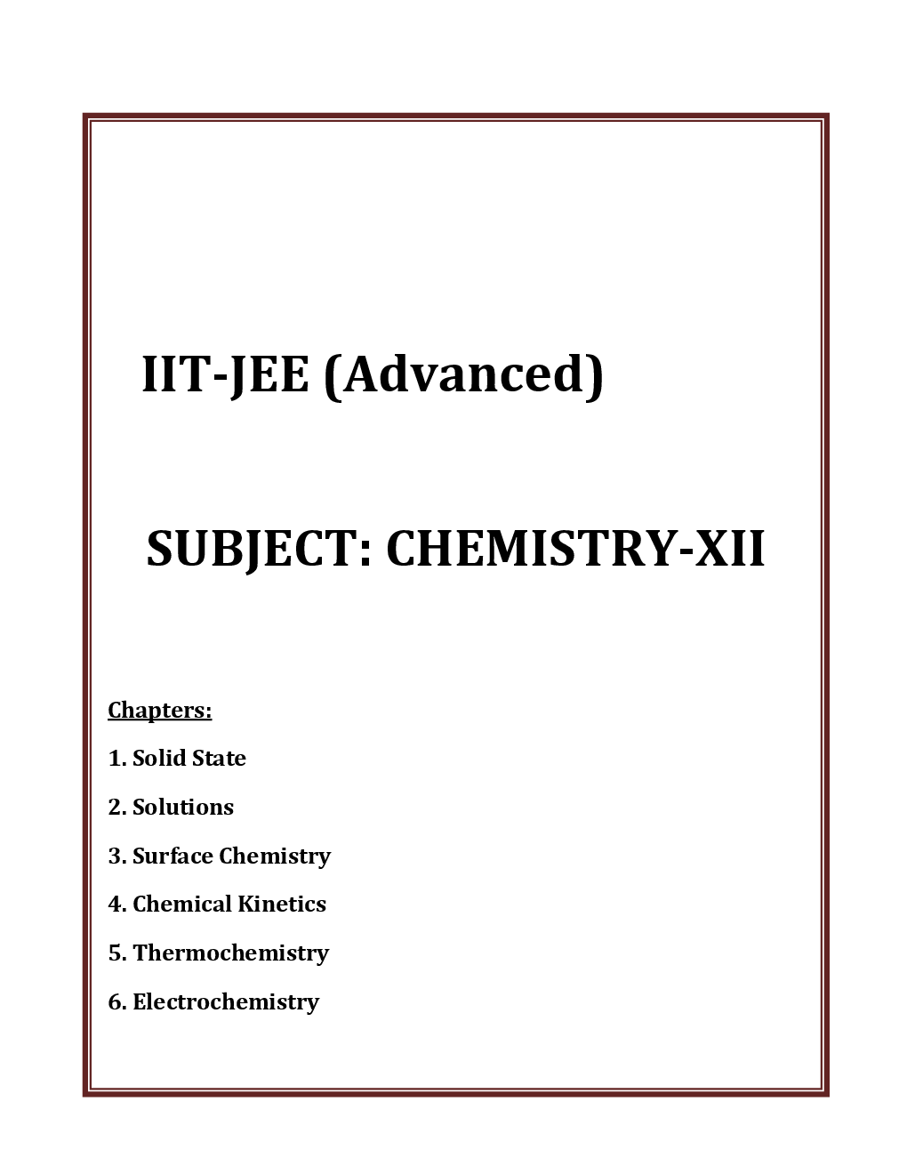 IIT-JEE Advanced CBSE Chemistry For Class-XII Advanced Study Material - Page 2