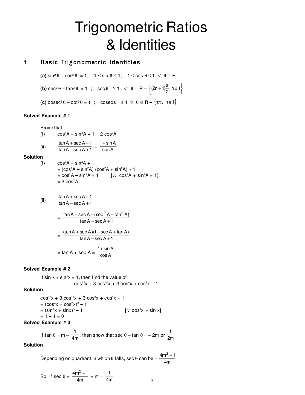 IIT-JEE Advanced CBSE Mathematics For Class-XI Advanced Study Material - Page 4