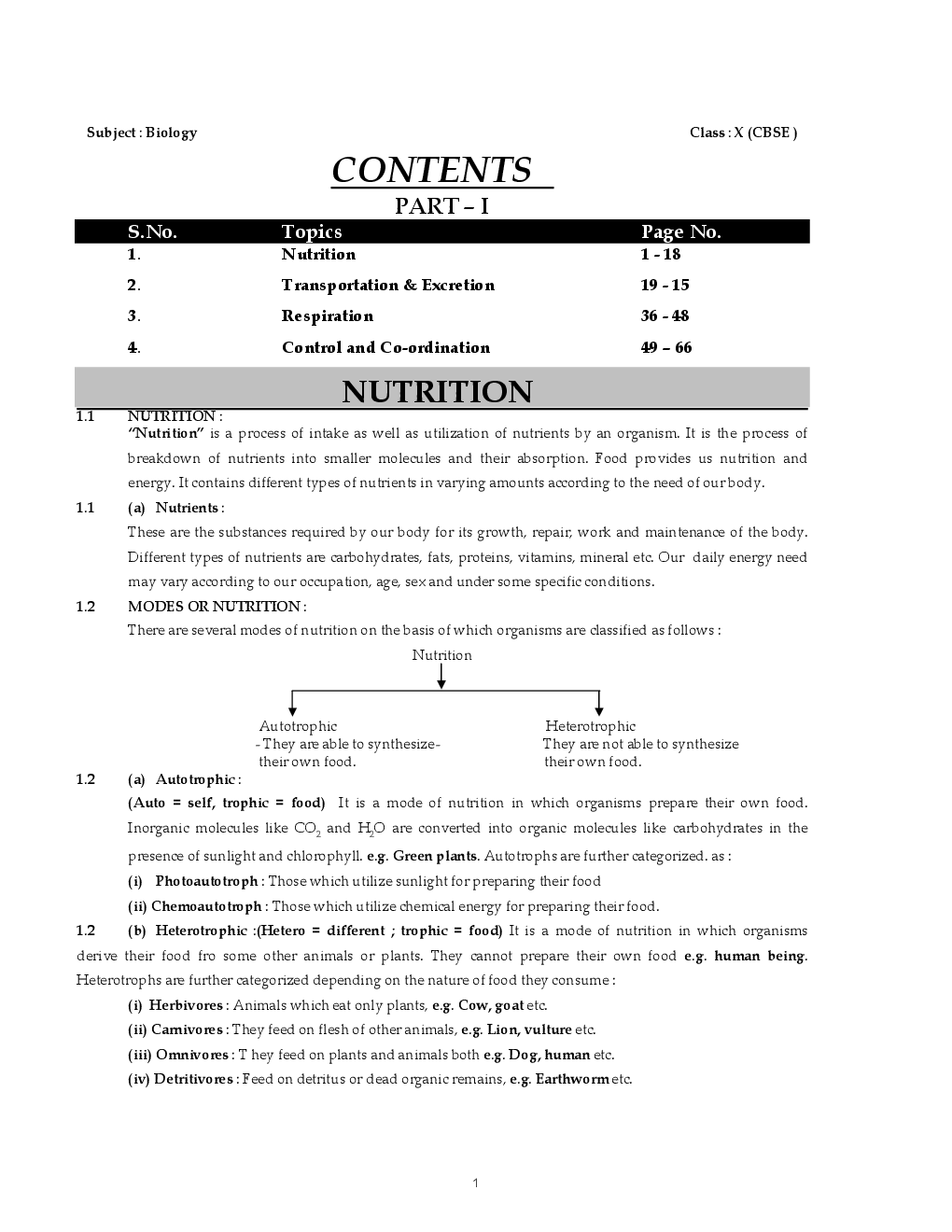 NTSE & Olympiad CBSE Biology-I For Class-X Study Material - Page 2
