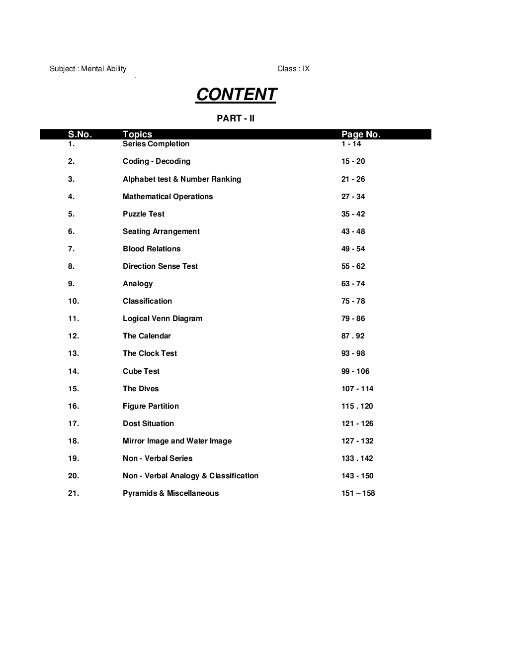 NTSE & Olympiad CBSE Mental Ability Reasoning For Class-IX Study Material - Page 2