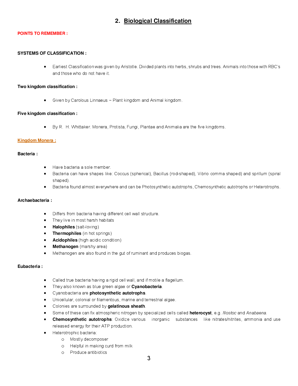 Biology For Class-XI Chapterwise Notes - Page 5